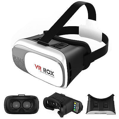 3D Virtual Reality VR Box Glasses Helmet Remote for 3.5-6 inch Universal Phone