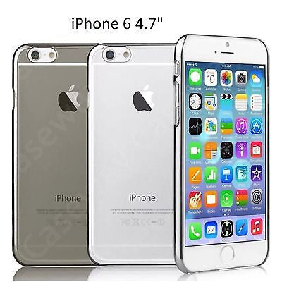 2x Thin Hard Plastic Slim Clear Cristal Transprent Case For iPhone 6 /6G