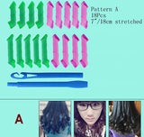 18pcs Hair Rollers DIY Curlers Large Magic Circle Twist Spiral Styling Tools
