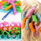 DIY Hair Roller Curlers Large Magic Circle Twist  Spiral Styling Tool 18 Pcs set