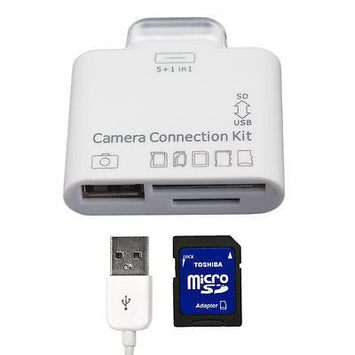 5in1 USB Camera Connection Kit SDHC TF SD Card Reader Adaptor for Apple iPad2 3
