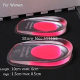 Womens Max Care Heel Cup Taller Shoe Inserts Height Insoles Pads Silicone Gel