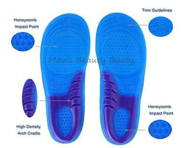 New Male Orthotic Foot Sole Arch Support Massaging Gel Silicon Sport Insoles