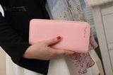 Pink Leather  Party Fashion Wallet Phone ID Card ClutchHandbag CardCoin Wallet