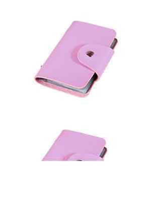 Pink  Womens Pouch ID Credit Card Wallet Cash Holder for 24 card