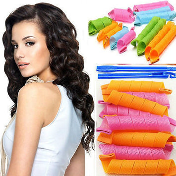 18Pcs Hair Rollers DIY Curlers Large Magic Circle Twist Spiral Styling Tools