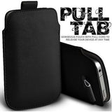 Real Pu Leather Pull Tab Slide in Pouch Cover For Apple iPhone 4/4G/4S & 5/5G/5S