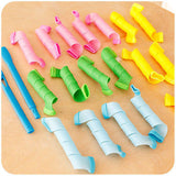 DIY Hair Roller Curlers Large Magic Circle Twist  Spiral Styling Tool 18 Pcs set