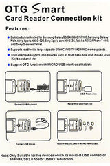 Camera Connection  SD TFCard Adapter Kit for Samsung S5 S4 Note 2 3,HTC1,Sony
