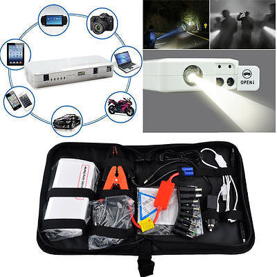 16800mAh Emergency Car Jump Starter Booster Power Bank LED Phone USB charger 12V