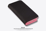 Women Black Long Leather Zip Party Fashion Phone ID Card ClutchHandbag Wallet