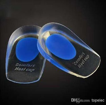 Max Care Heel Cup Taller Shoe Inserts Height Increase Insoles Pads Silicone Gel