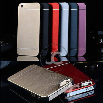 Deluxe Aluminum Metal Brush Cover Phone Housing Shell case for iPhone 6  5.5