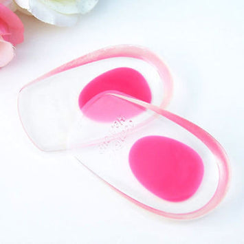 Womens Max Care Heel Cup Taller Shoe Inserts Height Insoles Pads Silicone Gel