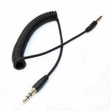 Coiled 3.5mm Aux Lead Cable Jack Car Stereo Audio Connection for PC iPhone iPod