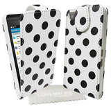 POLKA DOT FLIP CASE LEATHER CASE COVER POUCH FOR BLACKBERRY Z10 BB Z10
