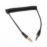 1M Coiled - 3.5mm Jack Plug To Plug Male Cable  Audio Lead For Aux/iPod/iPhone