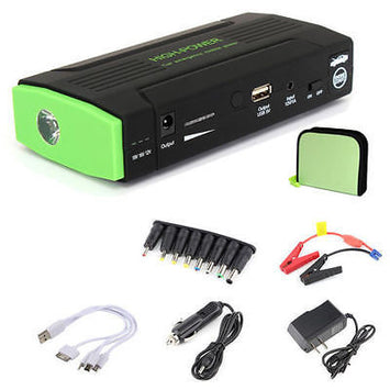 Emergency Car Jump Starter Booster Power Bank LED Phone USB charger 12V
