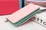 Pink Leather  Party Fashion Wallet Phone ID Card ClutchHandbag CardCoin Wallet