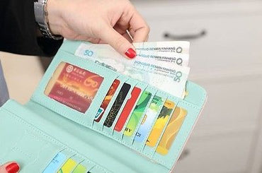 Pink Women Long Leather Zip Holder Phone ID Card Party Fashion Wallet Purse