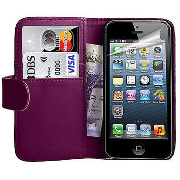 PU Leather Flip Wallet Magetic Book Type Phone Case Cover For Apple iPhone 4 4G