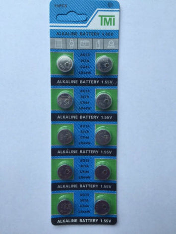 10 X AG13 LR44 SR44 L1154 357 A76 ALKALINE BUTTON / COIN CELLS BATTERIE FAST PP