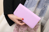 Women Long Leather Zip Holder  Phone ID Card Party Fashion Wallet Purse  Busines
