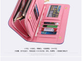 Women Long Leather Zip Party Fashion Phone ID Card ClutchHandbag CardCoin Wallet