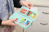 Women Long Leather Zip Holder  Phone ID Card Party Fashion Wallet Purse  Busines