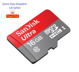 Genuin 16GB SanDisk Ultra MicroSDHC TF Memory Card Micro SD SDHC-UK Fast post