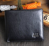 New Vintage Mens Wallets Fine Bifold Brown Black pu leather Credit Card Cool