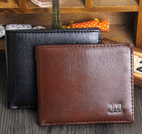New Vintage Mens Wallets Fine Bifold Brown Black pu leather Credit Card Cool